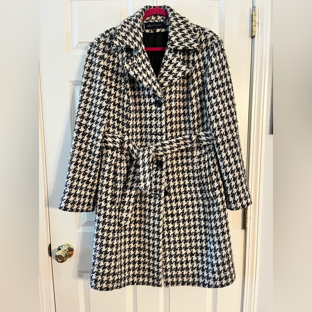 Ann Klein Houndstooth coat